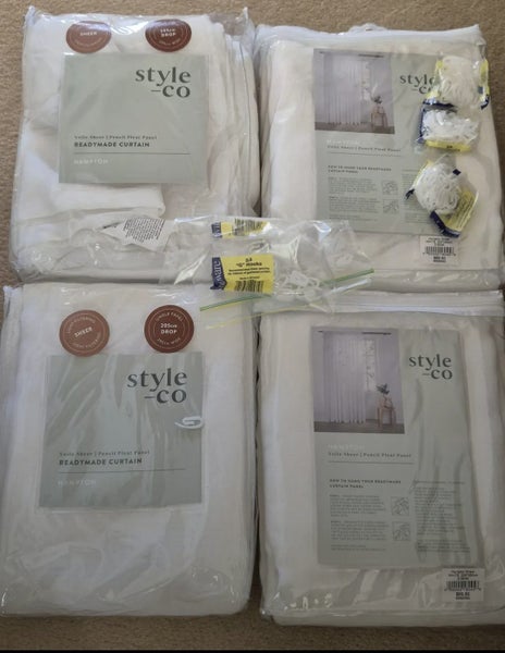 4 x Sheer White Curtains - brand new and great price Carousel 1