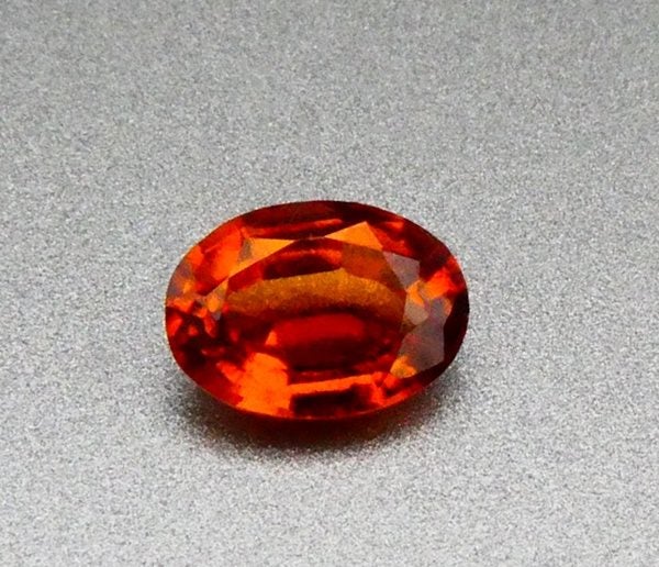 $1RE 0.92CT GORGEOUS OVAL 100% NATURAL YELLOWISH ORANGE HESSONITE Carousel 1
