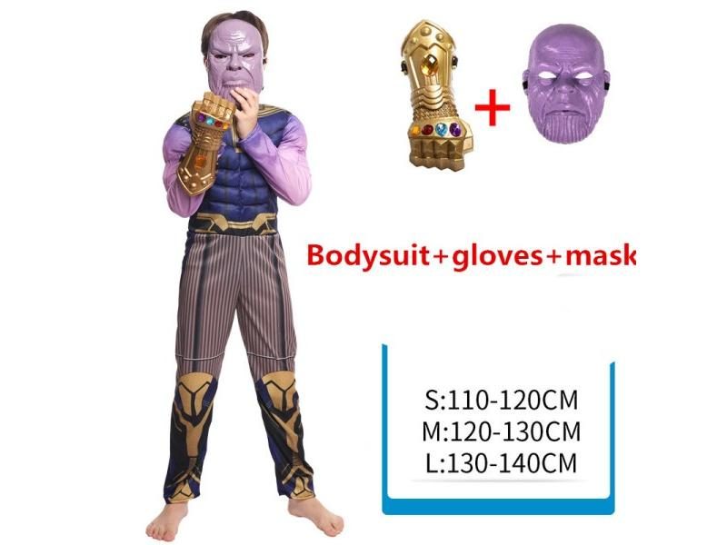 Thanos Muscle Costume Kid Halloween Superhero Zentai Suit Carousel 1