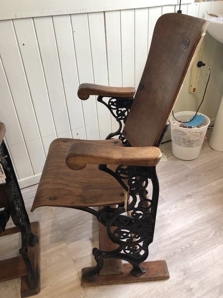 Stunning pair of genuine 1920's theatre chairs Carousel 1