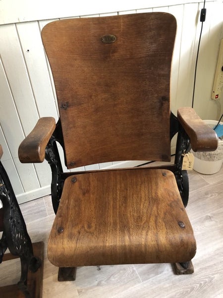 Stunning pair of genuine 1920's theatre chairs Carousel 2