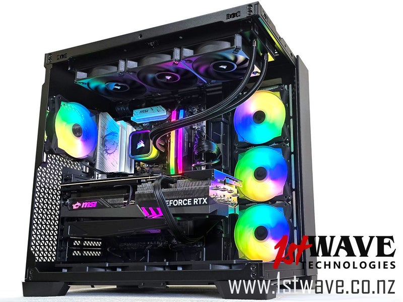 Ultra View 360mm LIQUID Ryzen 9 9950X3D RTX 5090 2TB G4 SSD 64GB DDR5 WIFI7 BT Carousel 1