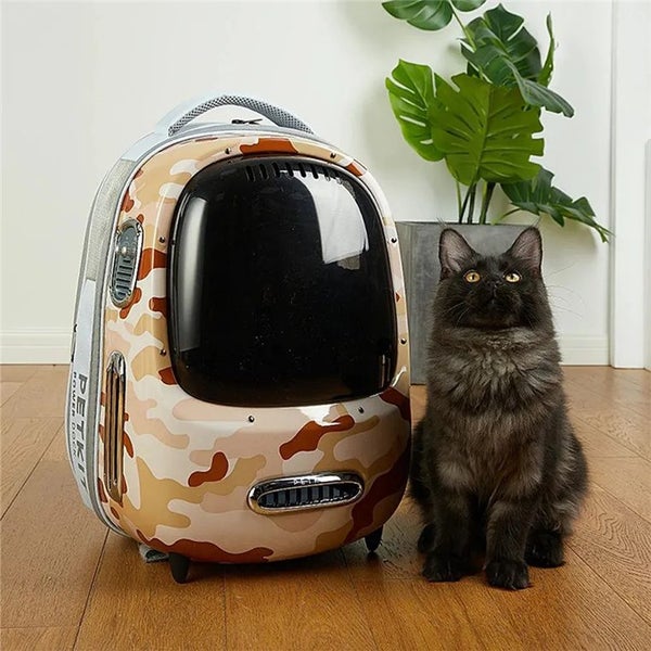Petkit EVERTRAVEL Pet Backpack (Sand Storm) for Cats and Puppies Comfort with Carousel 7