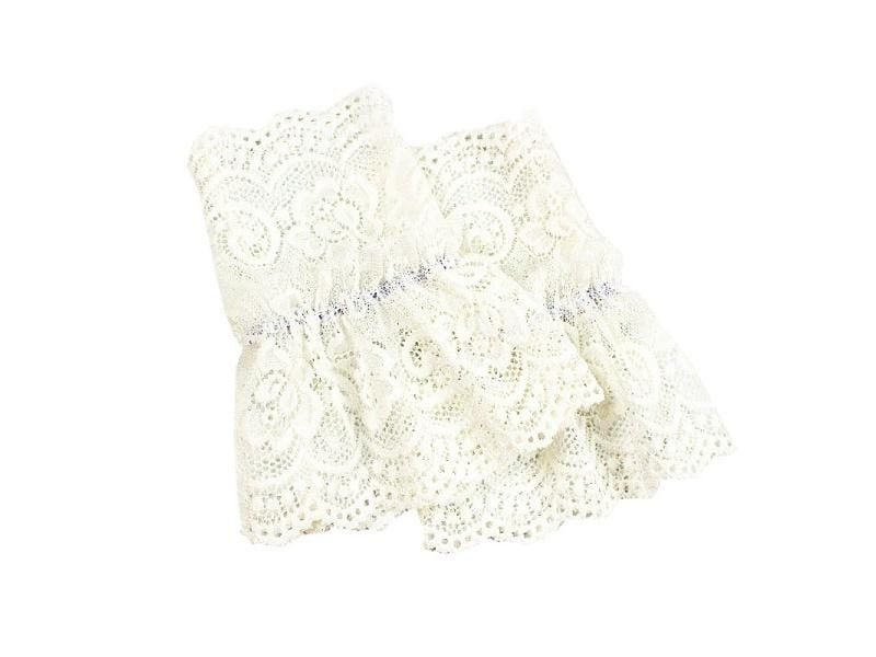 Fairy Lace Mesh Fake Sleeves Wrist Cuffs Ruffled Polka Dot Elastic Arm Covers Carousel 1
