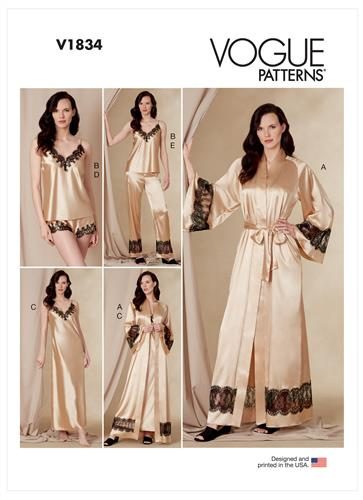 Vogue Pattern Misses' and Misses' Petite Robe Belt Camisole Slip Carousel 1