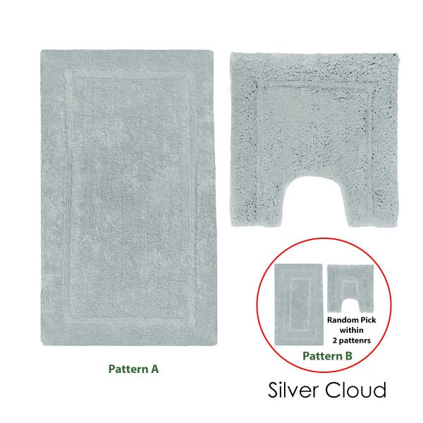 Assorted Brand 2200Gsm Pce Axel 100% Cotton Bath Mat Set Silver Cloud Bath Mats Carousel 3
