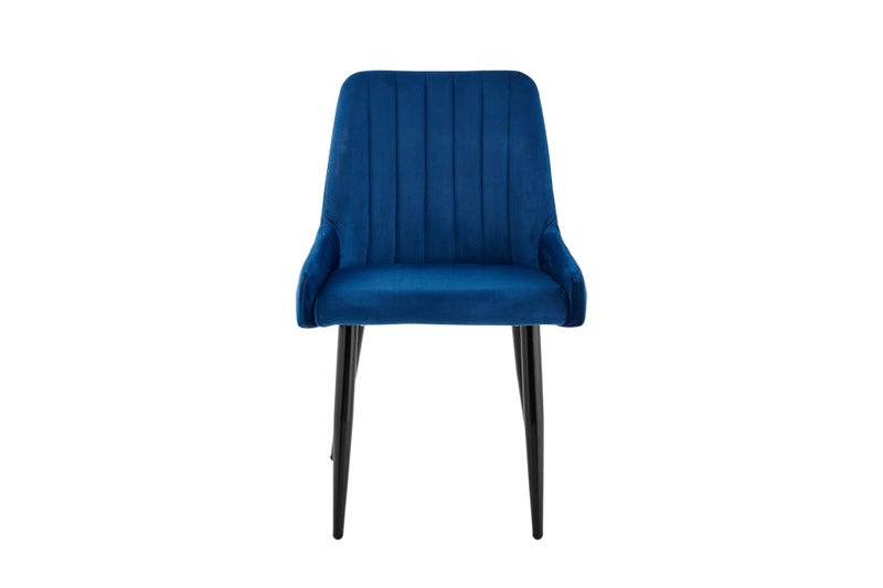 Set of 2 Shangri-La Fremantle Velvet Dining Chairs (Navy), SLVLFRMDCNA Carousel 2