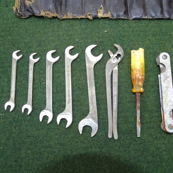 Vintage Herbrand Car or Motorcycle Tool Kit / Roll Complete Made in the USA Carousel 2