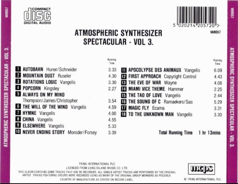 Atmospheric Synthesizer Spectacular - Vol. 3 CD Carousel 2