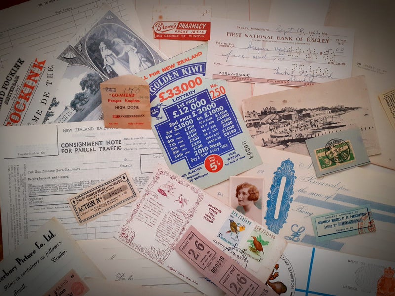 Antique/Early Vintage Ephemera. Railway, Movie, Golden Kiwi, FDC, QSL & more... Carousel 1