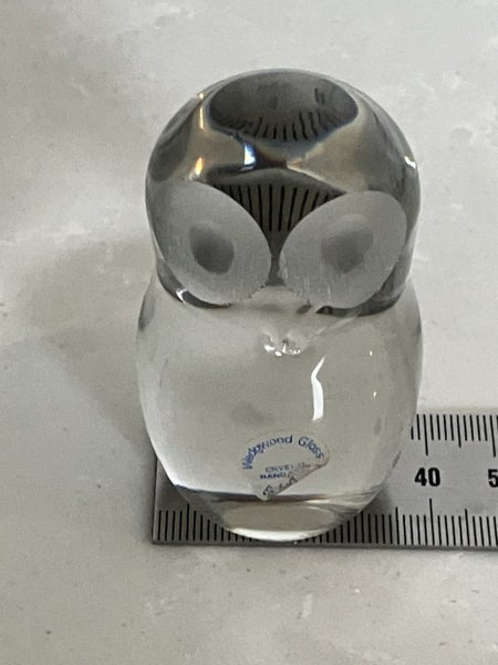 Pair of vintage Wedgwood glass owl paperweights62990729272578114