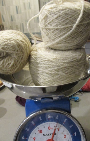 Three Large Balls of Knitting Wool Natural Cream colour Approx 300 grams Carousel 2
