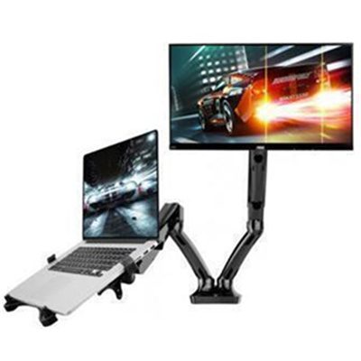 Loctek Pro Mount, 10"-30" Single Monitor With 10.1"-17.3" Laptop Notebook Stand Carousel 3