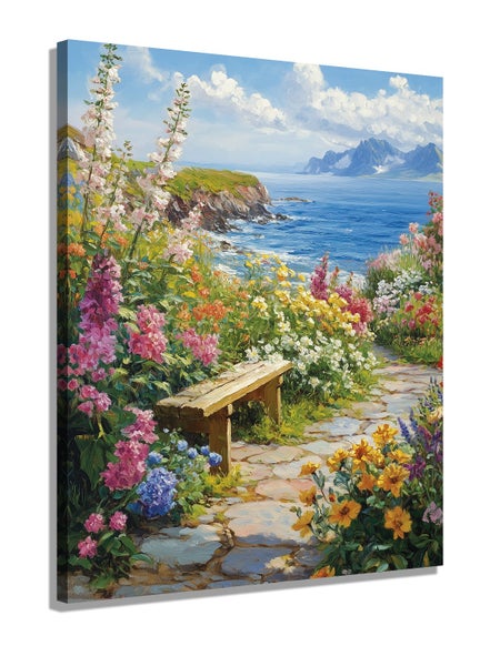 Mediterranean coast canvas art print wall art62854319556353111