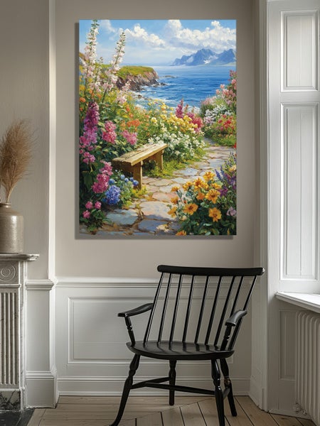 Mediterranean coast canvas art print wall art62854319556353113
