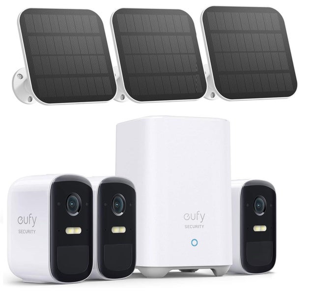 eufyCam 2C Pro Wireless 2K Solar System - 3 x Cameras & Solar Panels Carousel 1