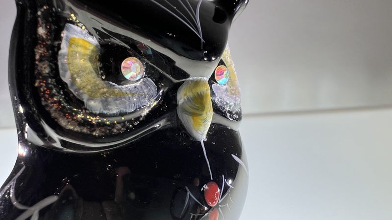 Fenton Glass 2004 “Webster” the Owl – Hand Painted by M. Young62863238094465114