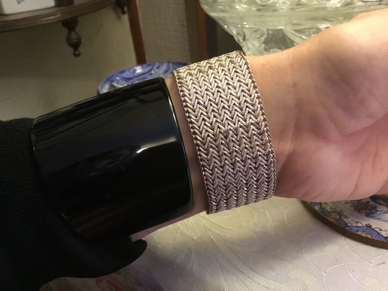 VINTAGE Silver Mesh Bracelet (57.47 Grams) Carousel 2