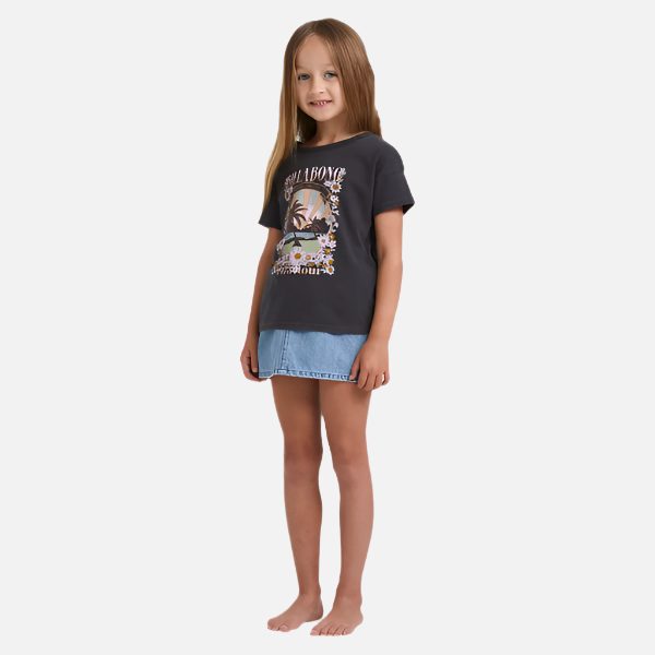 Billabong Girls Under The Sun Tee - Black Carousel 1