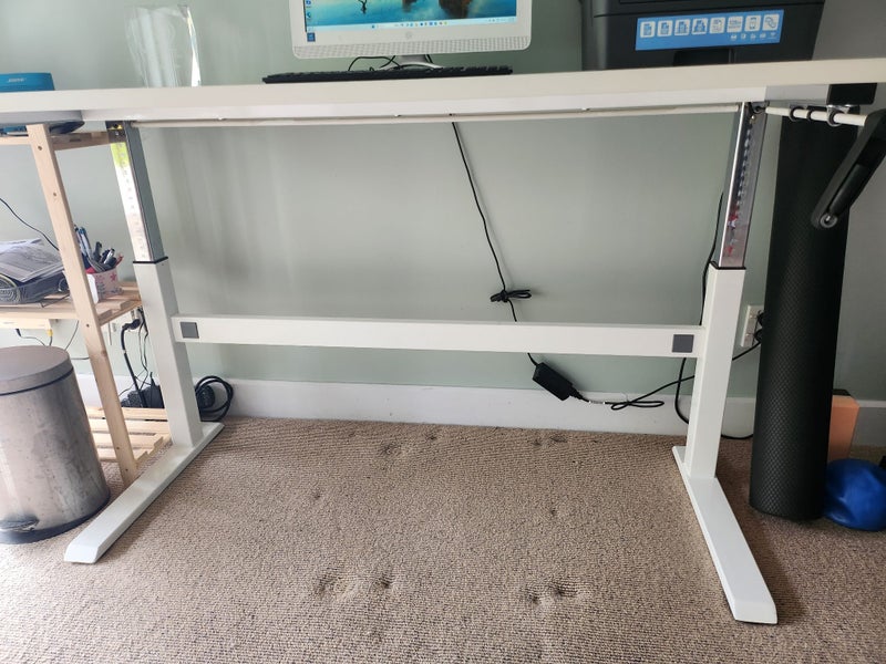 Adjustable (Height) Large Office Desk, Chair and Printer Carousel 5