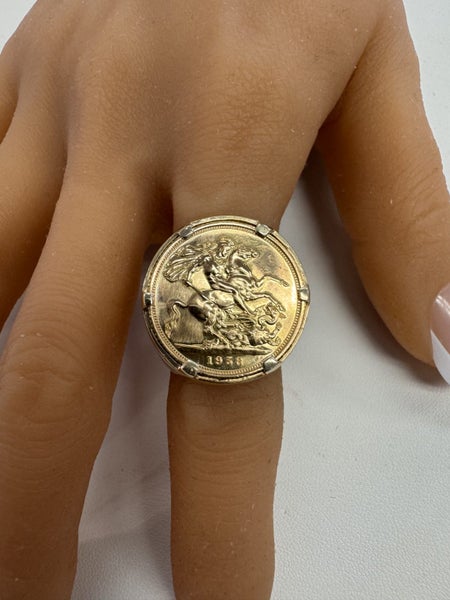 22ct Gold Full Sovereign Ring Valuation $4,950 VAL763 - Carousel 1