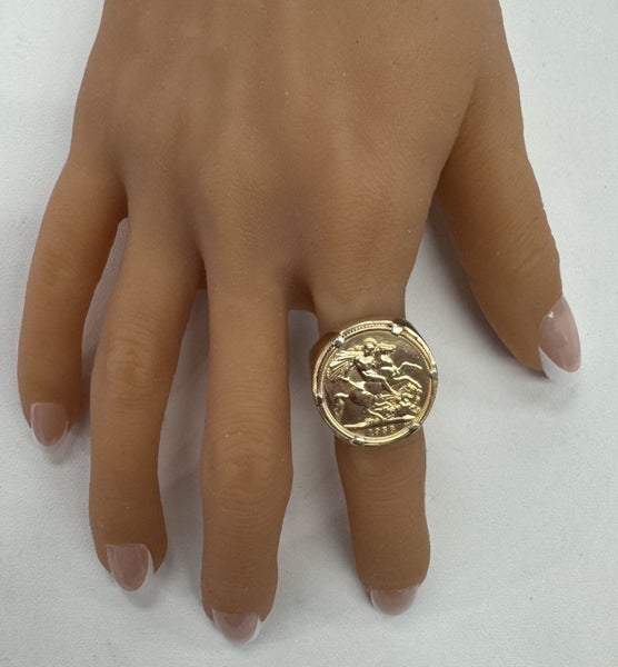 22ct Gold Full Sovereign Ring Valuation $4,950 VAL763 - Carousel 2