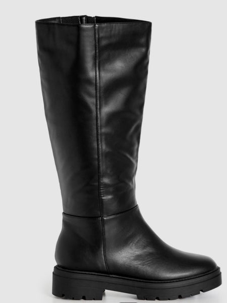 Ladies Black Knee Length Boots - Size 9 - 9.5 Carousel 1