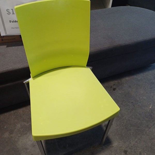 Green armless chair Carousel 2