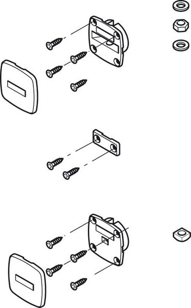 Hafele Fitting Set for Door Straightening System for Sliding doors #1A (Box J) Carousel 1