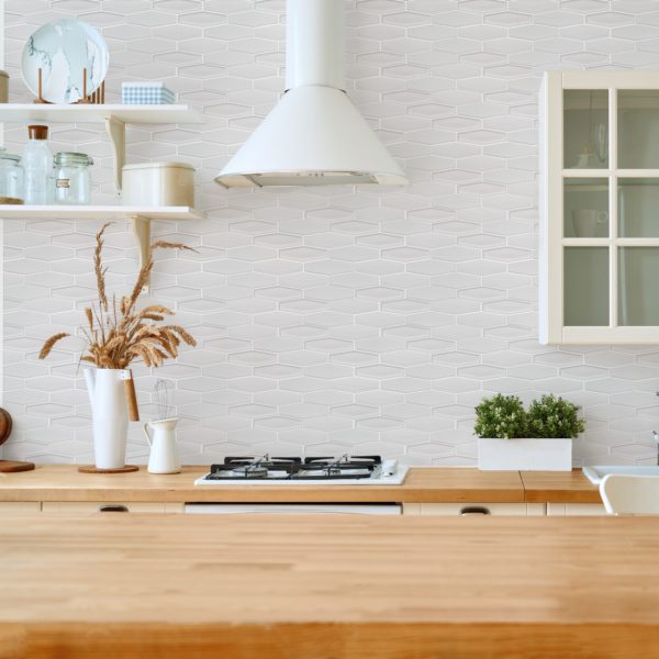 Mosaic Tiles - Stretched Hex Bianco 253x293mm Carousel 2