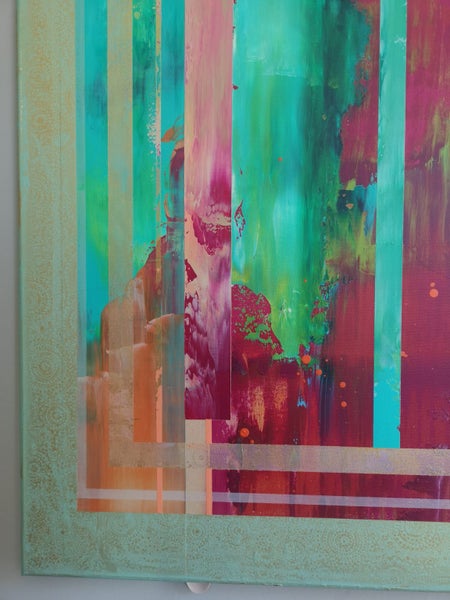 Inspire Peace Art Painting Original Abstract Acrylic for sale by artist Carousel 14