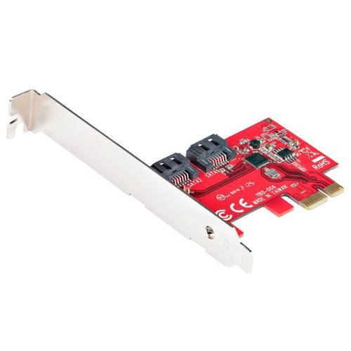 StarTech.com SATA PCIe Card - 2 Port PCIe SATA Expansion Card - 6Gbps - Full/Low Carousel 1