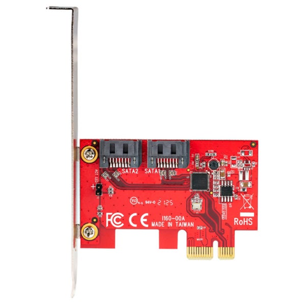 StarTech.com SATA PCIe Card - 2 Port PCIe SATA Expansion Card - 6Gbps - Full/Low Carousel 6