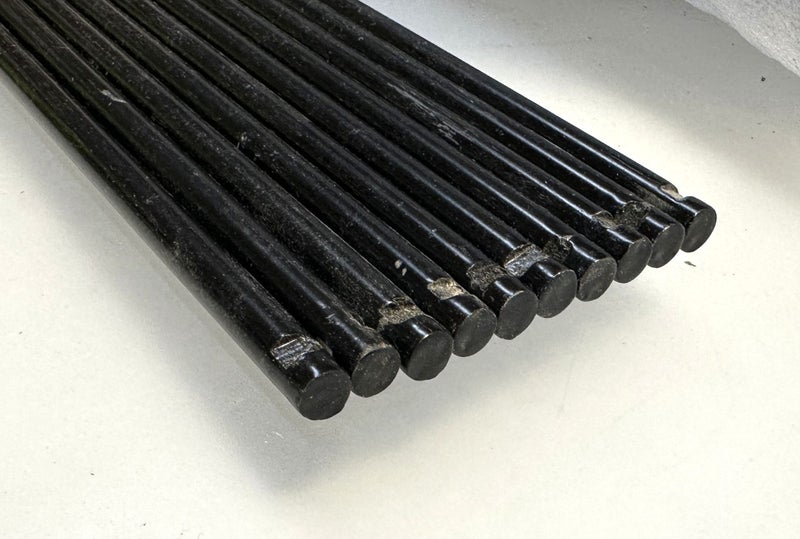 17 Pack Black Steel Rods 38cmx5mm #11 - $1 Reserve (Box B) Carousel 2