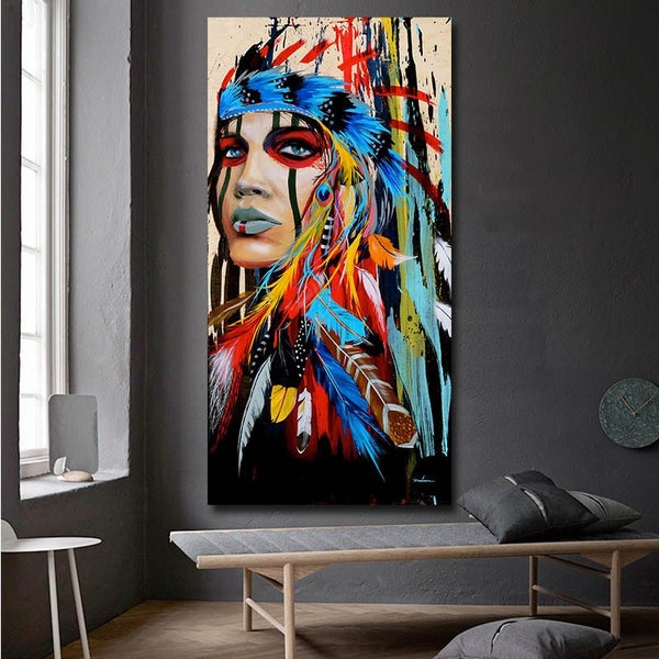 Indian Girl Canvas Art Print Carousel 1