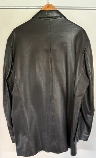 Messini Desimor Black Leather Blazer Carousel 2