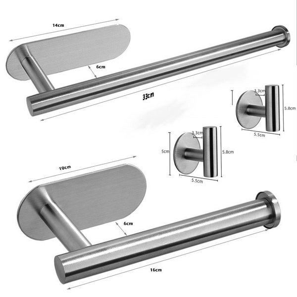 Stainless Steel Under Cabinet Towel Paper & Wrap Holder, Self-Adhesive Carousel 1