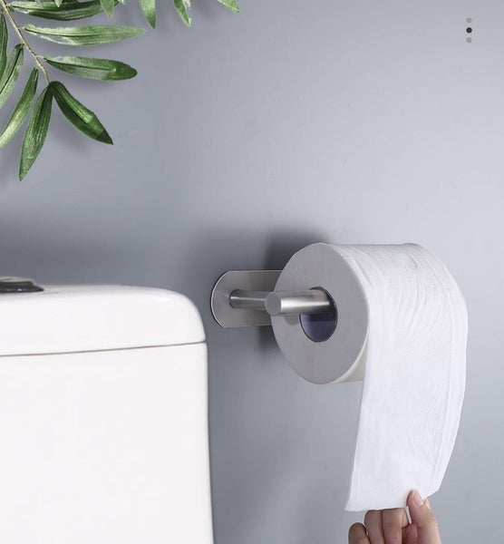 Stainless Steel Under Cabinet Towel Paper & Wrap Holder, Self-Adhesive Carousel 6