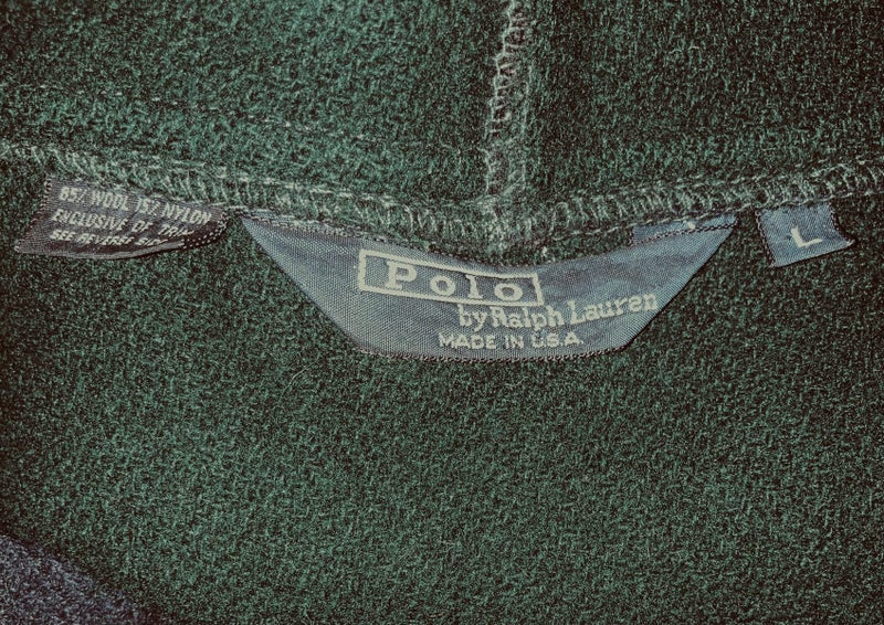 Vintage Polo Ralph Lauren Made in USA Wool Coat Blackwatch Tartan Hooded Large Carousel 3