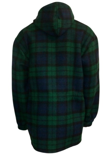 Vintage Polo Ralph Lauren Made in USA Wool Coat Blackwatch Tartan Hooded Large Carousel 2