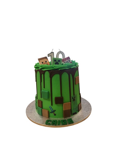 Minecraft Buttercream Cake. Collect from Howick only Carousel 1