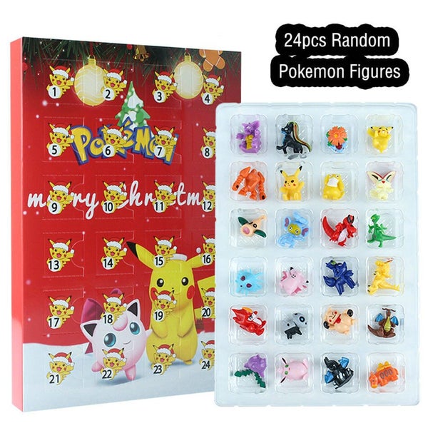 24Pcs Set Pokemon Figure Christmas Advent Calendar Blind Box Kid Toys Carousel 1