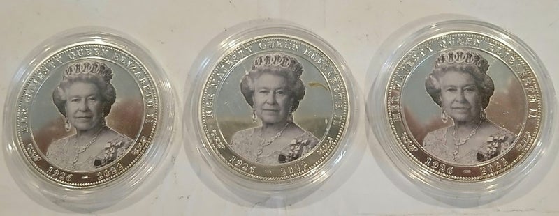 Queen Elizabeth 11 memorial coins 1926-2022. X3 Carousel 1
