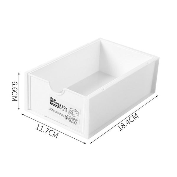 4 Pcs Set Stackable Desktop Storage Box Drawer Plastic Stationery Cosmetic Organ Carousel 2