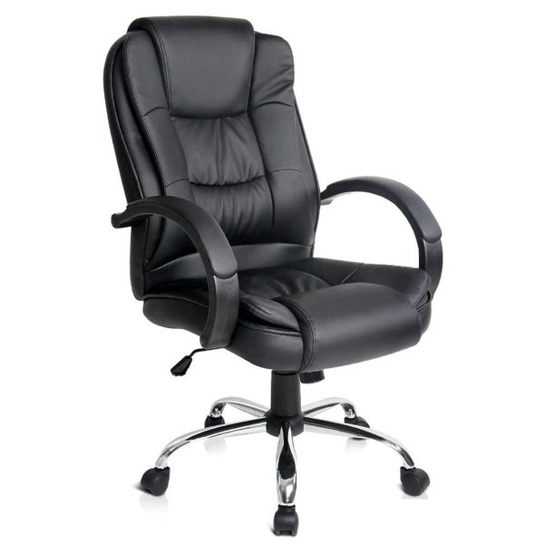 Artiss Office Chair Gaming Computer Chairs Executive Pu Leather Seating Black Carousel 1