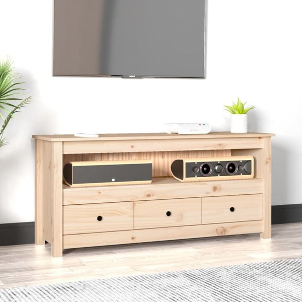 Tv Cabinet 114x35x52 Cm Solid Wood Pine Nxopbx Carousel 1