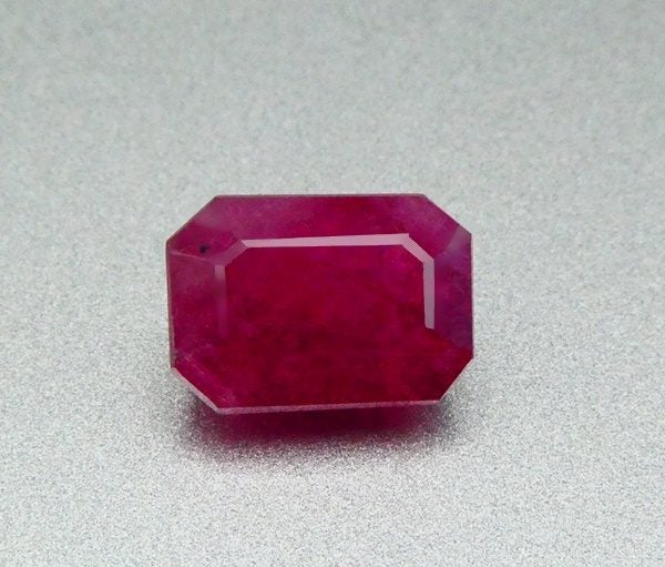 4.47CT SPLENDID BIG OCTAGON 100% NATURAL PURPLE RED RUBY Carousel 2