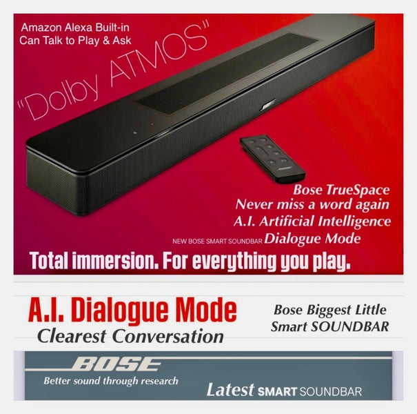 Bose Smart SoundBar ~ Dolby Atmos ~ A.I. Dialogue Mode Carousel 1