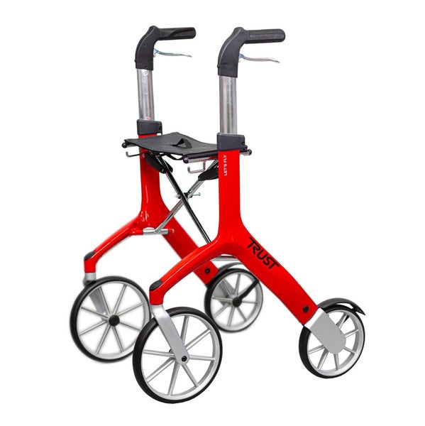 Trust Care Let's Fly Mobility Rollator Wheelie Walker Red Walkers & Canes Carousel 1