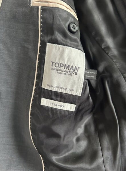 Topman Charcoal/grey suit jacket wool UK38/Eur96cm/US38 Carousel 2